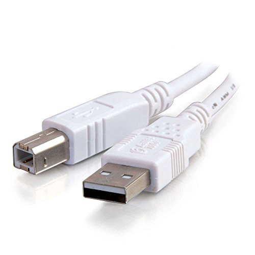 C2G USB Cable, USB 2.0 Cable, USB A to B Cable, 3.28 Feet (1 Meter), White, Cables to Go 13171