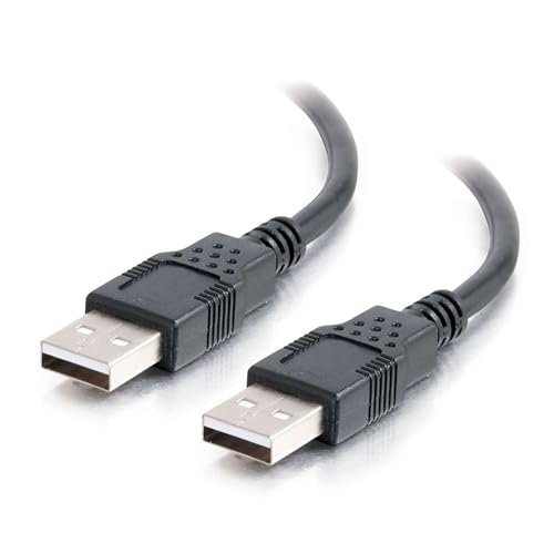 Legrand - C2G USB A to A Cable, 3.3 Foot Data Transfer Cable, Black USB 2.0 Cable, 1 Count, C2G 28105